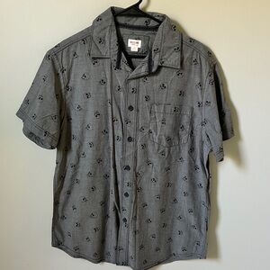 Mossimo button down shirt with black skulls goth – grunge – alternative